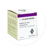 CLEAR HEAD TOWELETTES - PEPPERMINT & GERANIUM