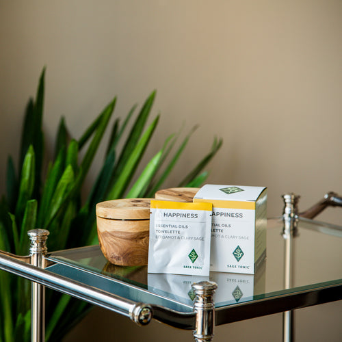 HAPPINESS TOWELETTES - BERGAMOT & CLARY SAGE